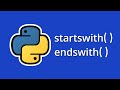 Python startswith and endswith-Python programming for beginners