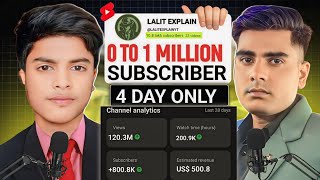 सिर्फ 4 वीडियो से ही किया 🔥million of subscriber ✅️copy-paste  youtube channel ideas