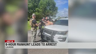 Man arrested after 6-hour-long manhunt in Laurens