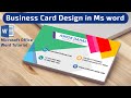 Ms word Tutorial -- How to make Business Card Design using Microsoft Office word ||