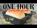 One Hour Soft Sandwich Bread Recipe! Fast & Easy! 🍞#recipe