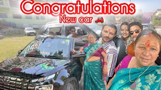 New car me ki ￼ first drive 😍 !! ￼ Jiju ki dream car 🥰