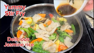 EP.195 Chicken and Tofu Stir fry!! Delicious Sauce  quick and Delicious Meals!!