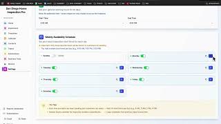 Setup Business, Inspector, Calendar and Availability Settings