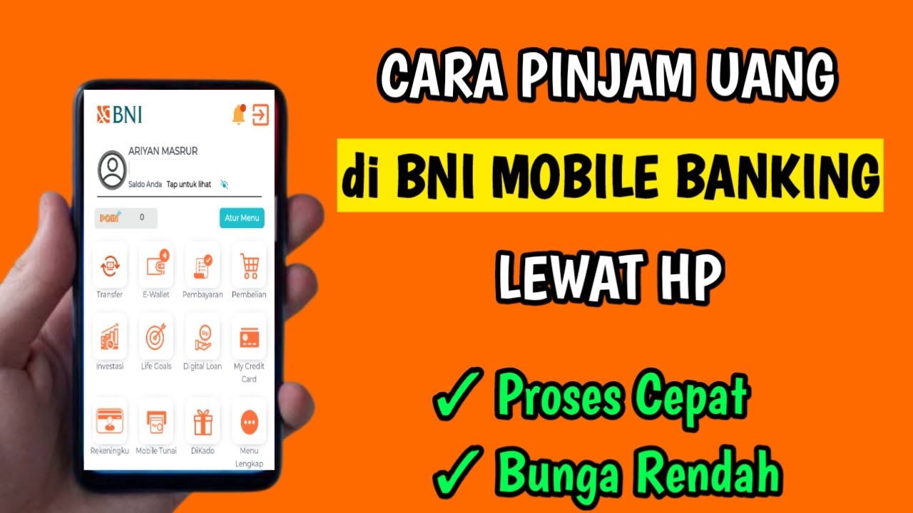 Cara Pinjam Uang Di BNI Mobile Banking - YouTube