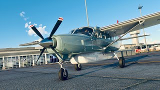 Relaxing Cessna 208B Grand Caravan morning flight from Mactan to Puerto Princesa, Philippines | MSFS