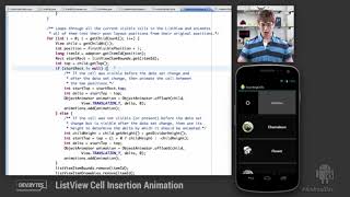 DevBytes ListView Cell Insertion Animation