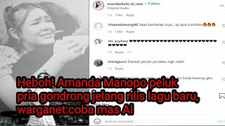 Heboh! Amanda Manopo peluk pria gondrong jelang rilis lagu baru