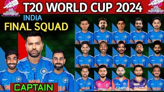 ICC T20 World Cup 2024 | India Team T20 World Cup Squad Announced | T20 World Cup India Team Squad