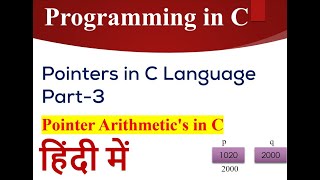 Pointer in C Language Part 3 | Pointer Arithmetic in C with Examples | Pointer concepts