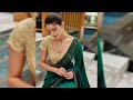 green saree with contrast blouse contrast colour blouse and saree green saree colour combination