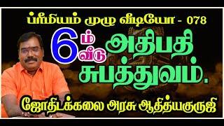 ആറാമത്തെ ഭഗവാൻ്റെ ഭവനം-സുഭതുവ#ജ്യോത്സ്യരാദിത്യഗുരുജി#ആറാം വീട്