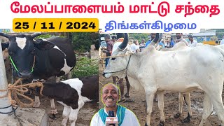 25 / 11 / 2024 / மேலப்பாளையம் மாட்டு சந்தை / திங்கள் கிழமை Melapalayam Cow Market #cow #மாடு #maadu