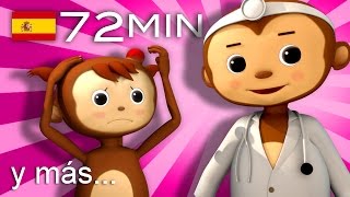 Cinco monitos | Y muchas más canciones infantiles | ¡72 min de LittleBabyBum!