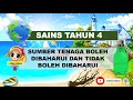 Sains Tahun 4 : Sumber tenaga boleh dibaharui dan tidak boleh dibaharui