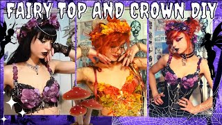 Easy and Cheap No Sew Fairy Top \u0026 Flower Crown DIY Tutorial