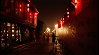 「4K」Walking in Hangzhou Park late at night