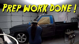 DIY Paint Job EP02 : Final sand, Mask and Garage Prep | 1988 Toyota Pickup