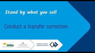 NLIS how-to: Conduct a transfer correction