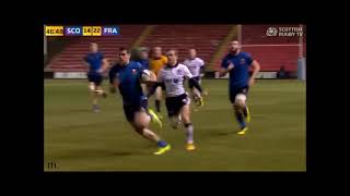 Superbe relance d'Antoine Dupont et essai de Damian Penaud en U20. (2016)