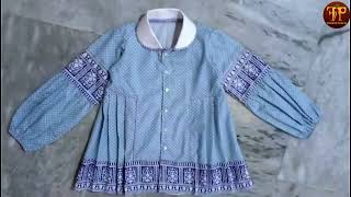 Stylish top cutting and stitching for little girls