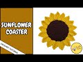 CROCHET SUNFLOWER TUTORIAL | CROCHET SUNFLOWER COASTER | CROCHET SUNFLOWER APPLIQUE PATTERN