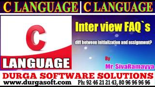 C Language tutorial||onlinetraining||diff between initialization and assignment?