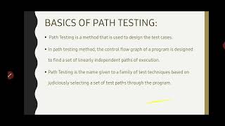 Flowgraph and path testing PART 1-Software Testing