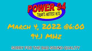 KXIX Power 94.1 Legal ID (Sunriver, OR)