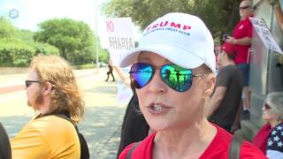 Anti-Shariah law protest and counter-protest at Richardson mosque