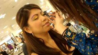 At nordstroms Shu Uemura makeover by Rio