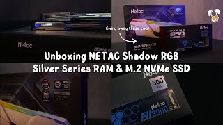 [GIVEAWAY!] ✨ Unboxing NETAC Shadow RGB Silver Series RAM \u0026 M.2 NVMe SSD! ✨