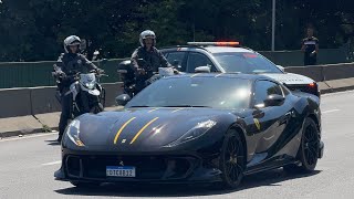 FERRARI 812 Competizone na cor nero daytona rodando pelas ruas de São Paulo *João Vilkas*