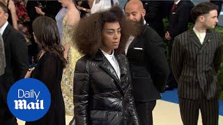 Solange Knowles arrives at Met Gala in puffy coat inspired look - Daily Mail
