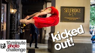 10 Minute Photo Challenge KICKED OUT of Fancy London Store (Surprise Ending!)