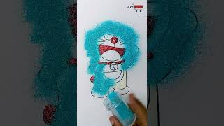 Doraemon glittering   #glitter #art #painting