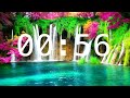 15 minute countdown timer with alarm calming music fantastic waterfall background