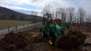 That's a lot of poop!! Cleaning out the barnyard