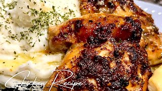 QUICK AND EASY ITALIAN CHICKEN RECIPE + MASHED POTATOES + ASPARAGUS  | DELICIOUS EASY DINNER