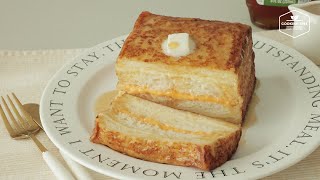 도톰해서 더 촉촉한 치즈 프렌치 토스트 만들기 : Moist Cheese French Toast * Quick \u0026 Easy Recipe | Cooking tree