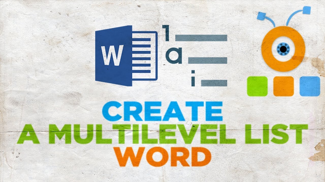 How To Create A Multilevel List In Word 2019 - YouTube