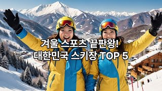 겨울 스포츠 끝판왕! 대한민국 스키장 TOP 5