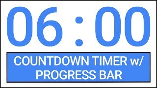 6 min Countdown Timer w/ Progress Bar #Timer #Countdown