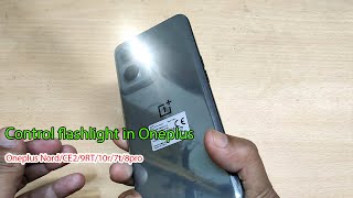 How to control flashlight in oneplus nord ce 2