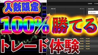 【限定】100％勝てるトレード体験  ※数日で削除します！　　バイナリー　FX