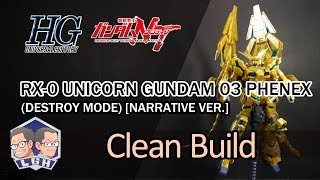 【玩具開箱】HG模型系列 RX 0 UNICORN GUNDAM 03 PHENEX DESTROY MODE NARRATIVE VER  獨角獸 三號機 鳳凰 毀滅模式 NARRATIVE VER