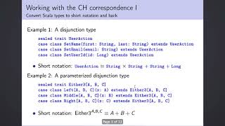 Functional programming, chapter 3. The logic of types, part 3: The Curry-Howard correspondence