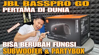 UNBOXING SUBWOOFER CANGGIH JBL BASSPRO GO !! BISA UTK MOBIL & JUGA BUAT KEMPING !!