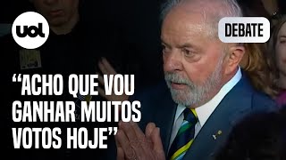 Lula após debate com Bolsonaro: 'Acho que vou ganhar muitos votos hoje'
