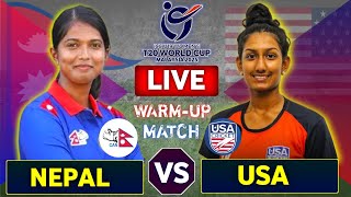 Nepal U19 vs Usa U19 Women's World Cup Warmup Match Live Score \u0026 Commentary | Nepal vs Usa U19 Women